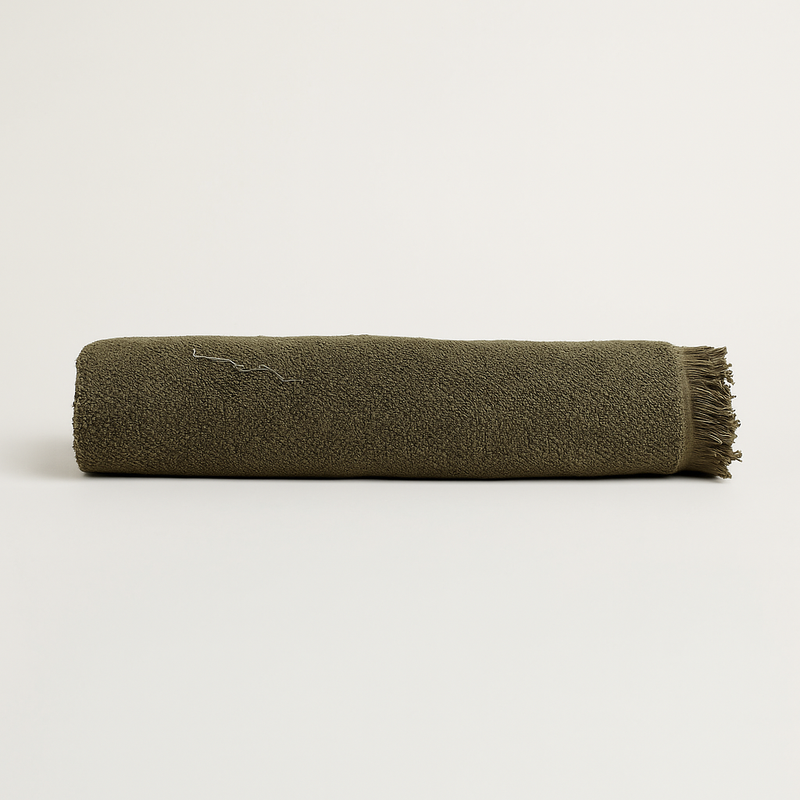 Premium Bath Sheet Towel – Olive Green
