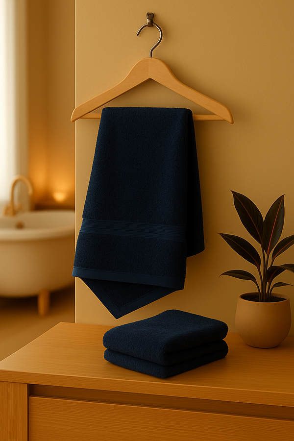 Premium Bath Towel – Navy Blue Terry