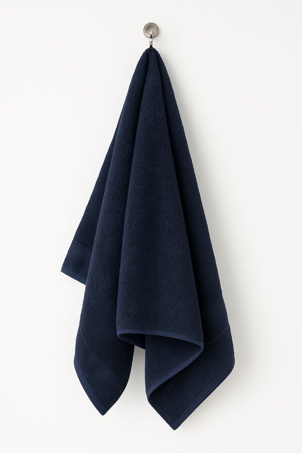 Premium Bath Towel – Navy Blue Terry