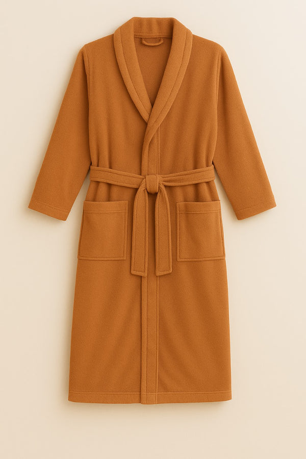 Luxury Cotton Bathrobe – Terracotta