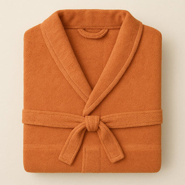 Luxury Cotton Bathrobe – Terracotta