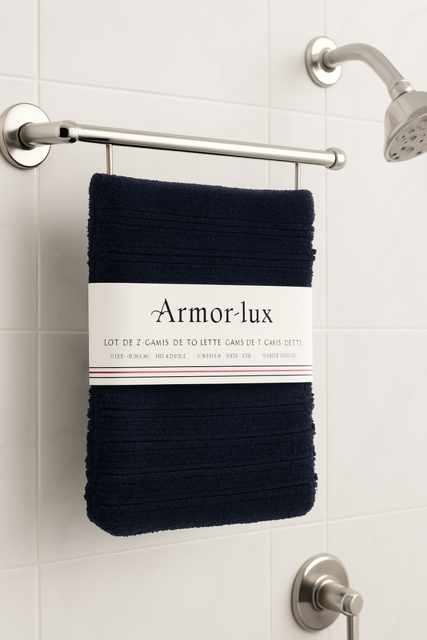 Armor Lux Bath Gloves – Set of 2 (Navy Blue)