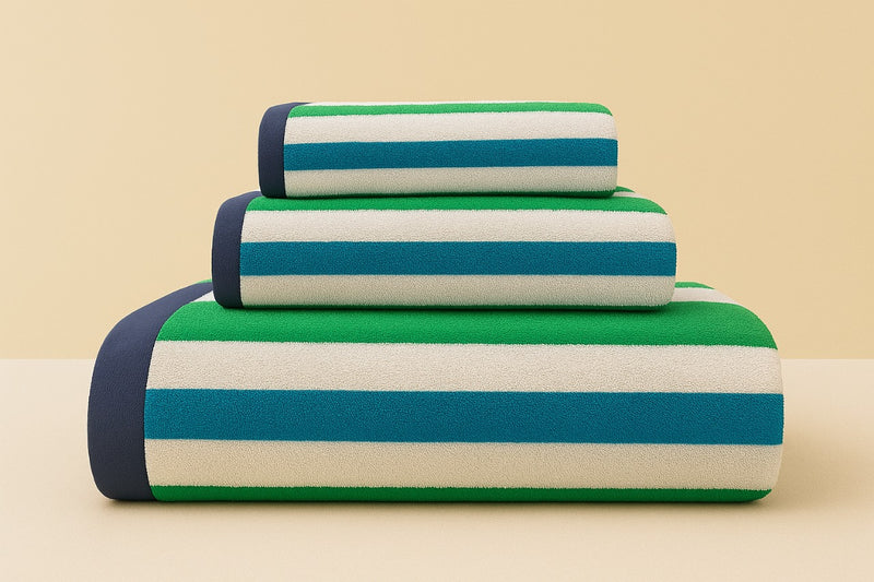 Plush Blue Multi 3-Piece Towel Set