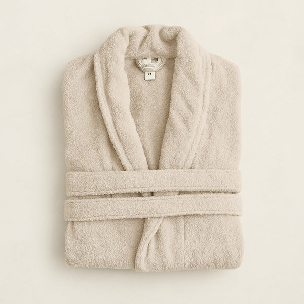 Luxury Cotton Bathrobe – Beige