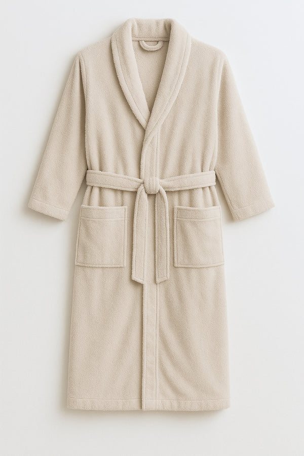 Luxury Cotton Bathrobe – Beige