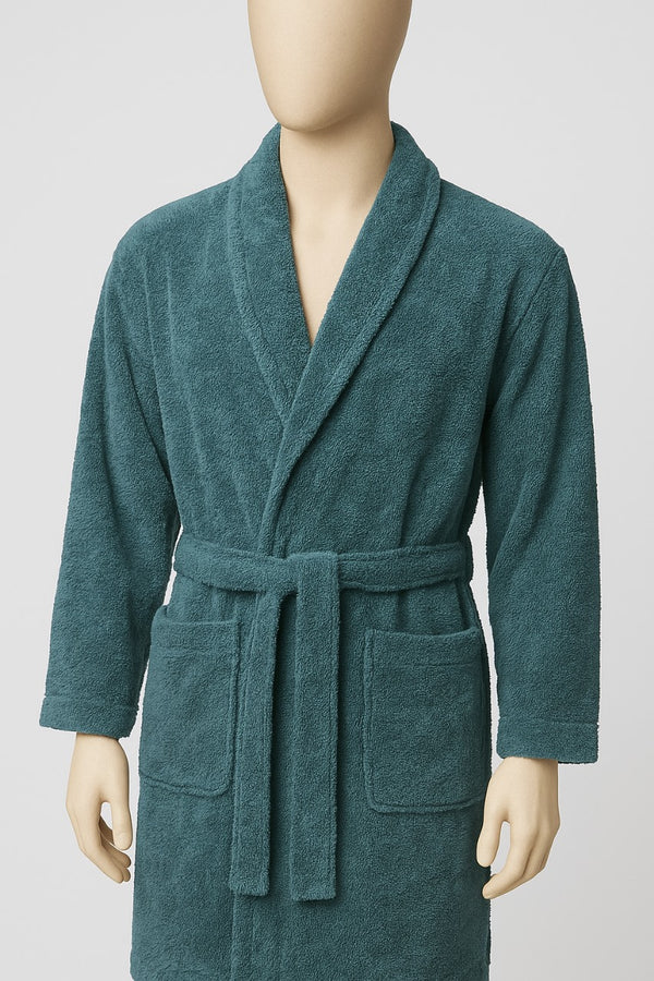 Luxury Cotton Bathrobe – Dark Turquoise