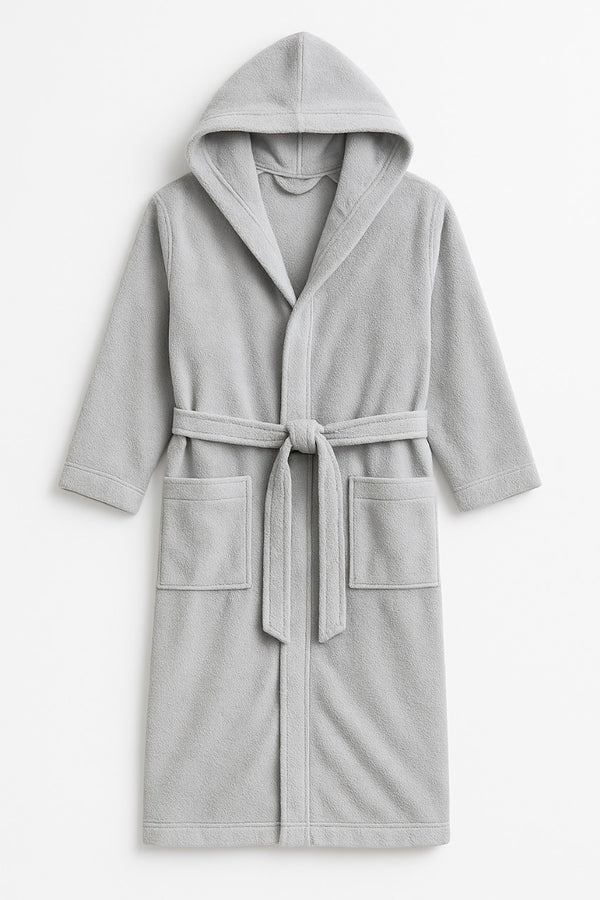 Luxury Cotton Bathrobe – Light Grey