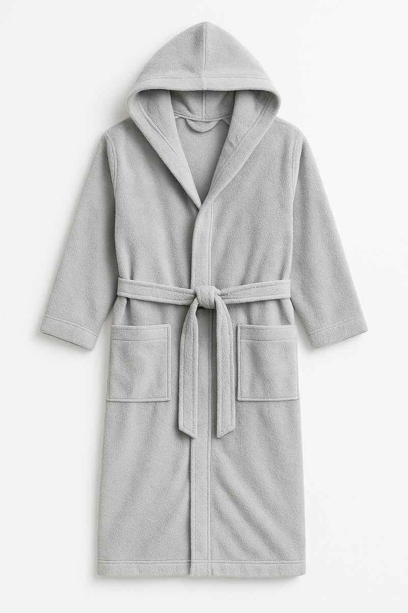 Luxury Cotton Bathrobe – Light Grey