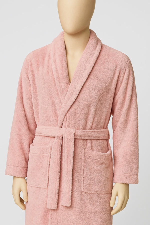 Luxury Cotton Bathrobe – Light Pink